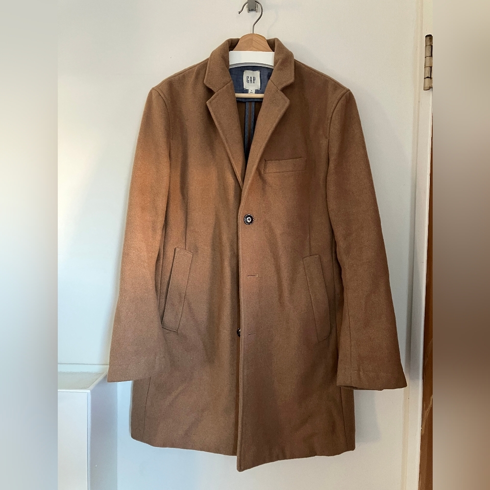 GAP Men's Wool Blend Crombie Coat